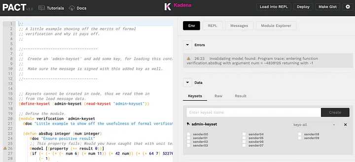 Try Pact right in your browser at pact.kadena.io